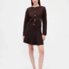 Plissierter Mini-Pullover-Rock