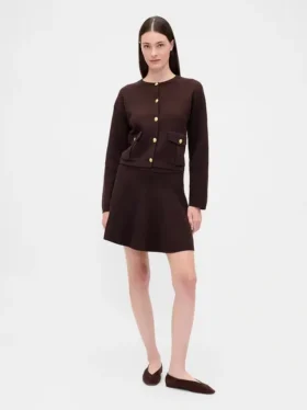 Plissierter Mini-Pullover-Rock