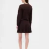 Plissierter Mini-Pullover-Rock