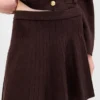Plissierter Mini-Pullover-Rock