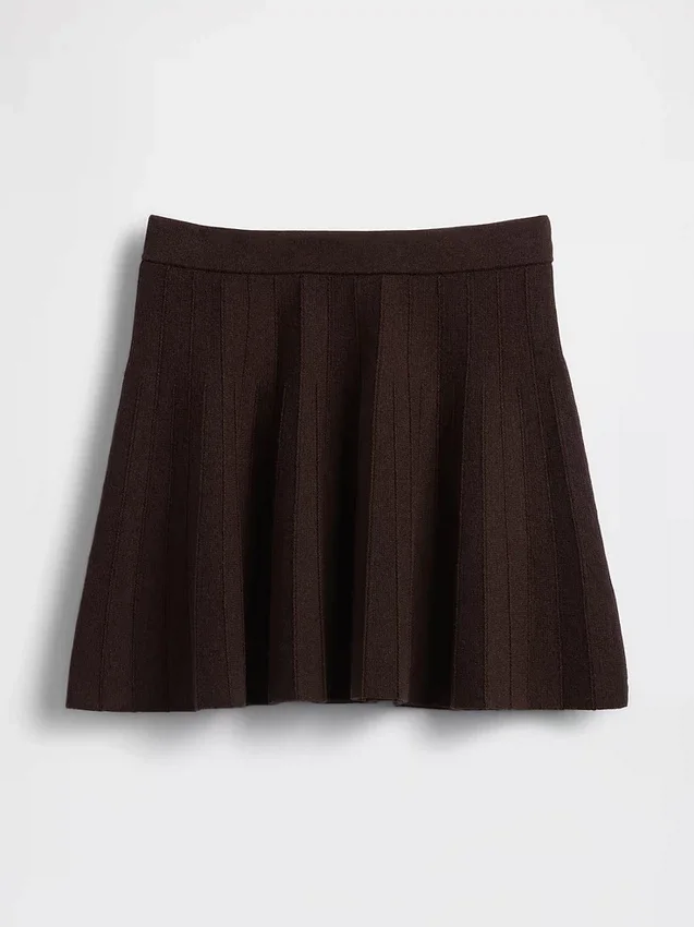 Plissierter Mini-Pullover-Rock
