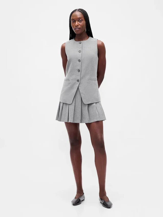 Plissierter Mini-Skort