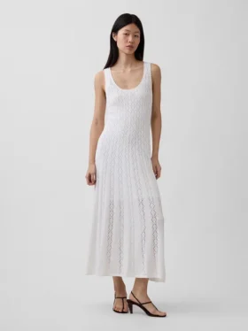 Pointelle-Maxikleid