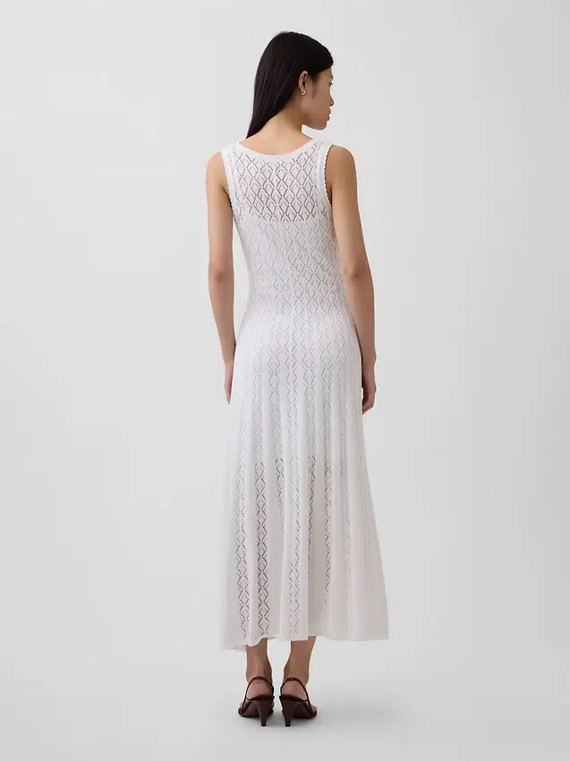 Pointelle-Maxikleid