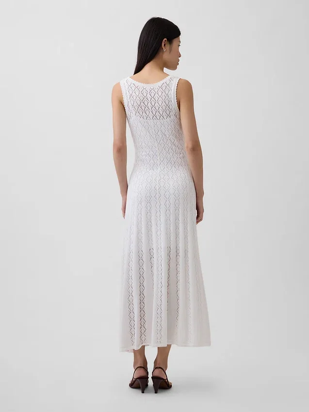 Pointelle-Maxikleid