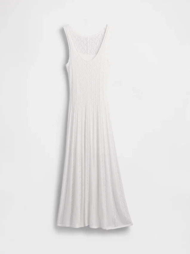 Pointelle-Maxikleid