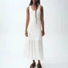 Pointelle-Maxikleid