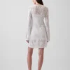 Pointelle-Mini-Pullover-Kleid