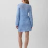 Pointelle-Mini-Pullover-Kleid