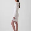 Pointelle-Mini-Pullover-Kleid