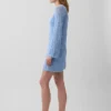 Pointelle-Mini-Pullover-Kleid