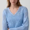 Pointelle-Mini-Pullover-Kleid