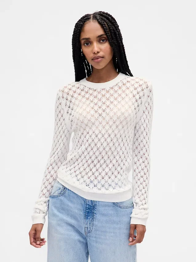 Pointelle-Pullover