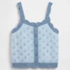 Pointelle-Pullover-Tanktop mit Farbblöcken für Baby & Kleinkind