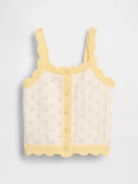 Pointelle-Pullover-Tanktop mit Farbblöcken für Baby & Kleinkind