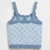 Pointelle-Pullover-Tanktop mit Farbblöcken für Baby & Kleinkind