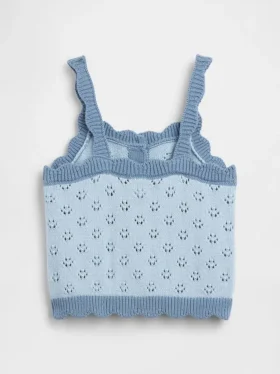 Pointelle-Pullover-Tanktop mit Farbblöcken für Baby & Kleinkind