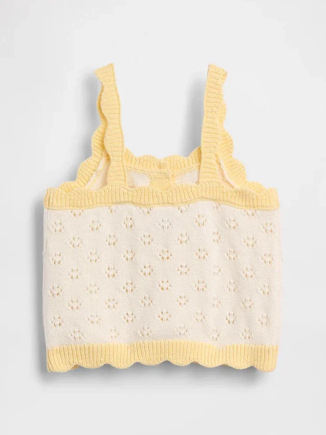 Pointelle-Pullover-Tanktop mit Farbblöcken für Baby & Kleinkind