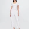 Pointelle-Pyjama-Hose in verkürzter Länge