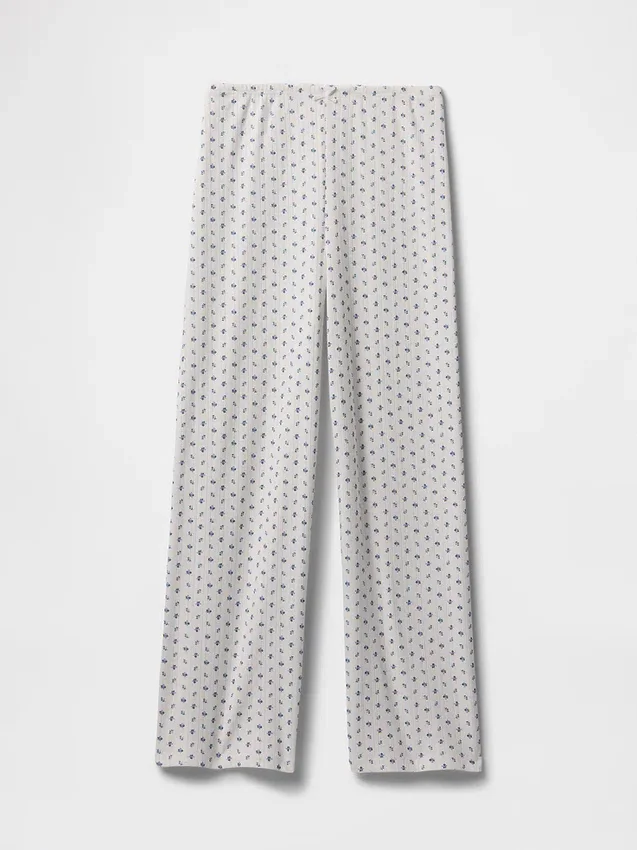Pointelle-Pyjama-Hose in verkürzter Länge