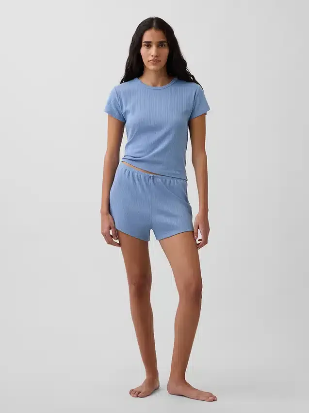 Pointelle-Pyjama-Shorts