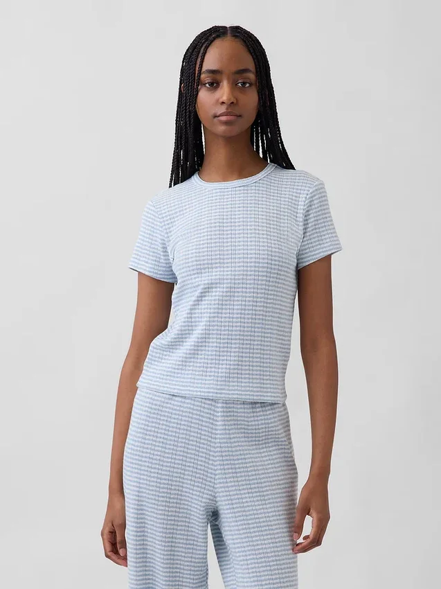 Pointelle-Pyjama-T-Shirt