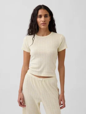 Pointelle-Pyjama-T-Shirt