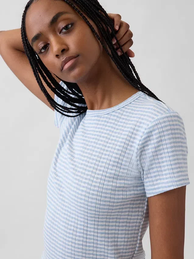 Pointelle-Pyjama-T-Shirt