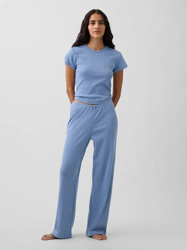 Pointelle-Pyjama-T-Shirt