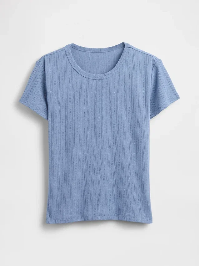 Pointelle-Pyjama-T-Shirt