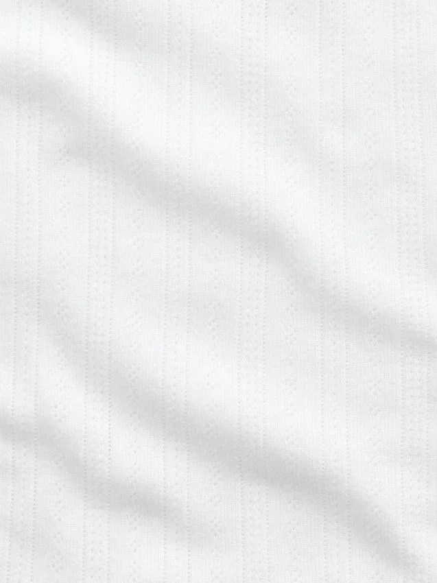 Pointelle-Pyjama-Trägertop mit gewelltem Saum