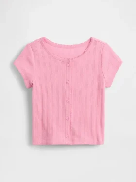 Pointelle-Ripp-Oberteil für Baby & Kleinkind