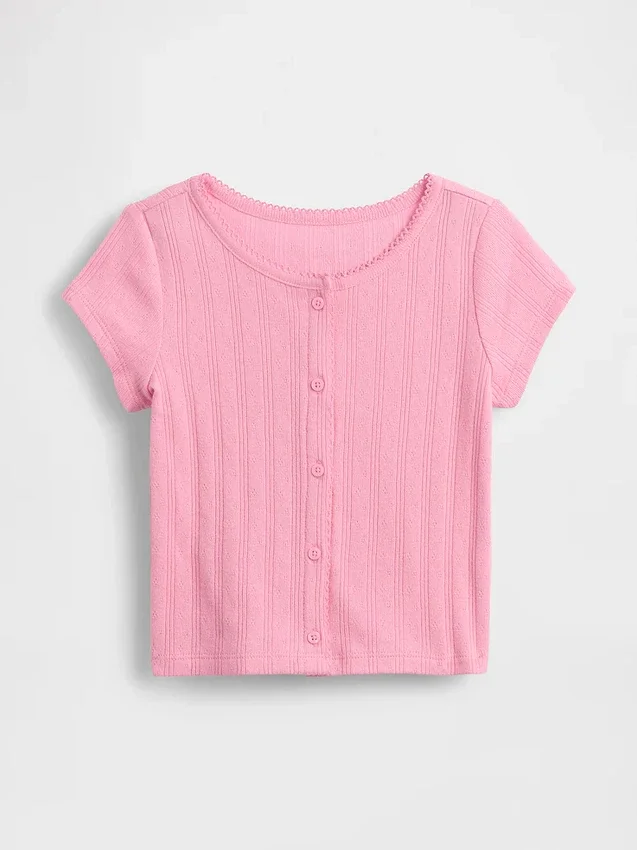 Pointelle-Ripp-Oberteil für Baby & Kleinkind