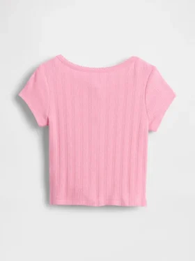 Pointelle-Ripp-Oberteil für Baby & Kleinkind