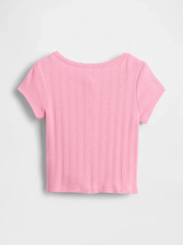 Pointelle-Ripp-Oberteil für Baby & Kleinkind