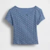 Pointelle-Ripp-T-Shirt für Baby & Kleinkind