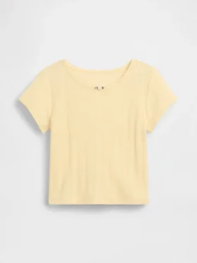 Pointelle-Ripp-T-Shirt für Baby & Kleinkind