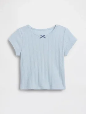 Pointelle-Ripp-T-Shirt für Baby & Kleinkind