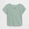 Pointelle-Ripp-T-Shirt für Baby & Kleinkind