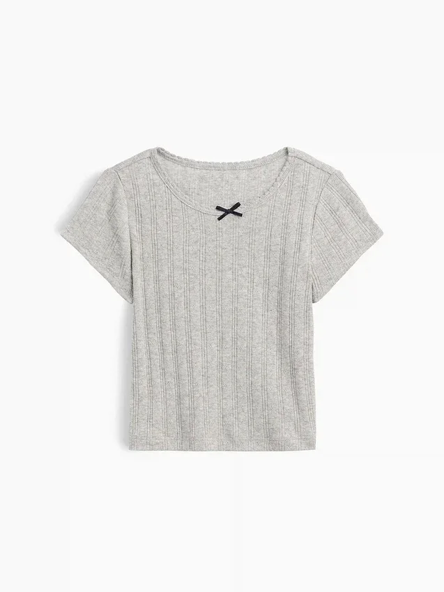 Pointelle-Ripp-T-Shirt für Baby & Kleinkind