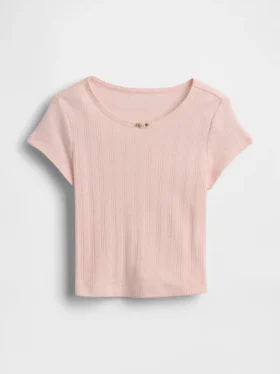 Pointelle-Ripp-T-Shirt für Baby & Kleinkind