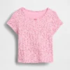 Pointelle-Ripp-T-Shirt für Baby & Kleinkind