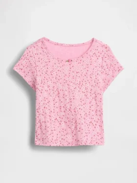 Pointelle-Ripp-T-Shirt für Baby & Kleinkind