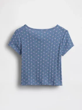 Pointelle-Ripp-T-Shirt für Baby & Kleinkind