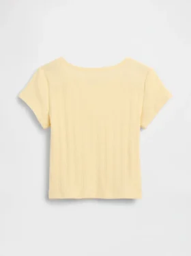 Pointelle-Ripp-T-Shirt für Baby & Kleinkind