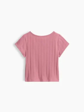 Pointelle-Ripp-T-Shirt für Baby & Kleinkind
