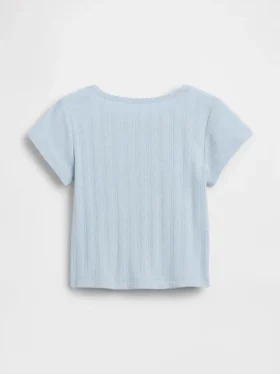 Pointelle-Ripp-T-Shirt für Baby & Kleinkind
