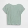 Pointelle-Ripp-T-Shirt für Baby & Kleinkind