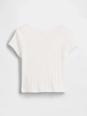 Pointelle-Ripp-T-Shirt für Baby & Kleinkind