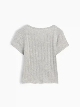 Pointelle-Ripp-T-Shirt für Baby & Kleinkind